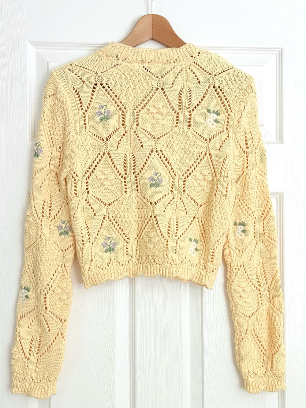 Zara Floral Embroidered Cardigan Size S - Picture 5 of 5